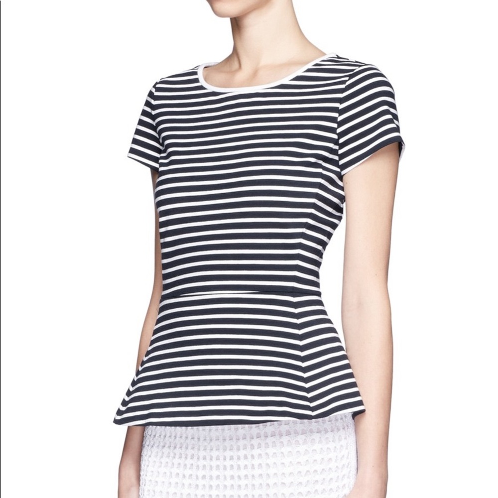 Theory Panna Striped Peplum top